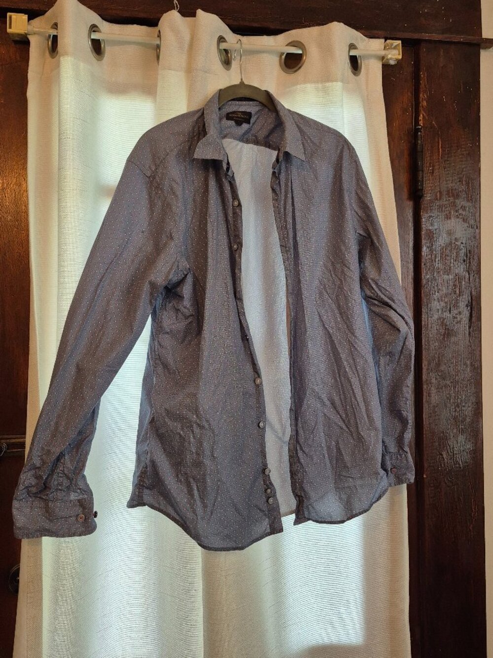 Rodd & Gunn Men's Large Blue Print Button-Down Shirt